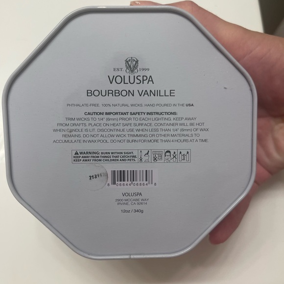 TWO Voluspa 12OZ 3 WICK OCTAGON TIN CANDLE NWOB - Picture 6 of 7